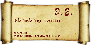 Dömény Evelin névjegykártya