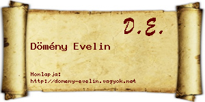 Dömény Evelin névjegykártya
